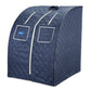 Oversized Portable Steam Sauna Spa for Home Relaxation, Satin Blue