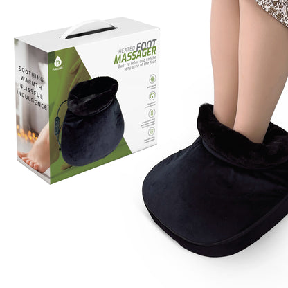 Heated Foot Massager with Remote Control, Folding Design, and Dual Motor Intensities