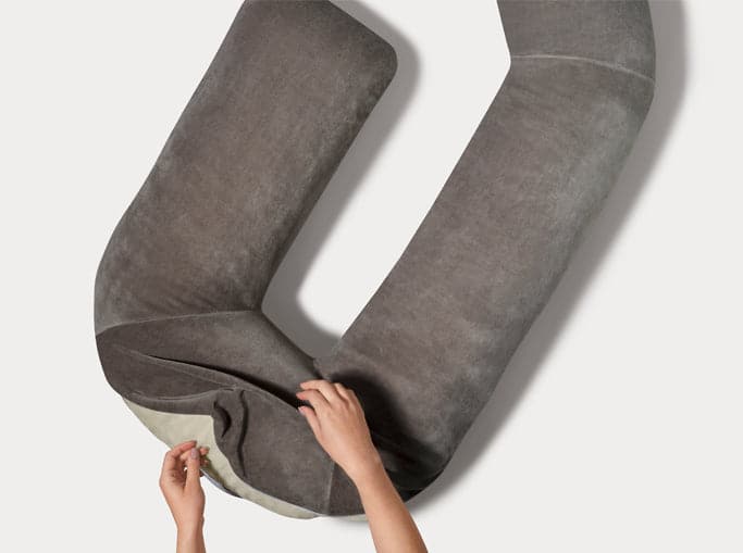 Extra Case for Therapeutic Body Pillow - Dove Gray