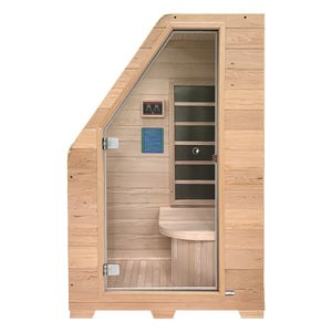 1-Person Carbon Infrared Sauna - Canadian Hemlock Wooden Sauna - 760 Watts