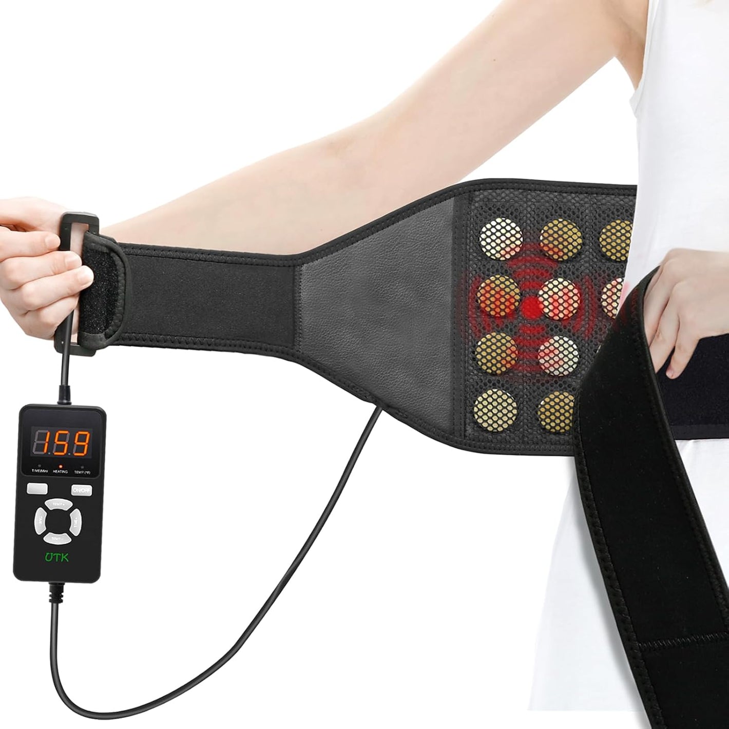 Wearable Far Infrared Heating Pad for Back Pain Relief