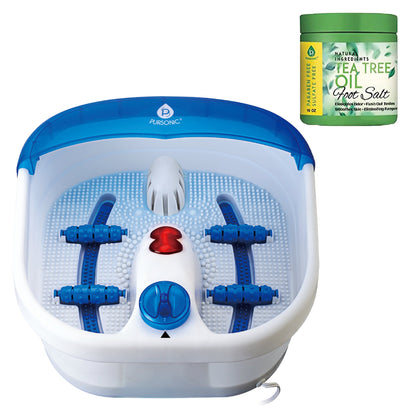 Heated Foot Spa Massager with Tea Tree Oil Foot Salt Scrub