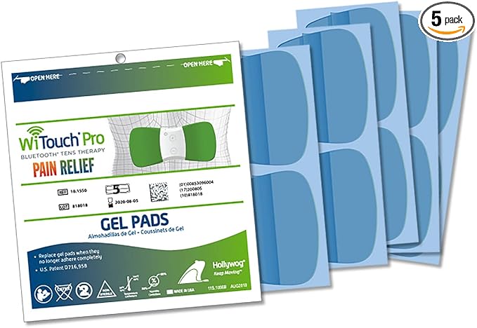 WiTouch Pro TENS Unit Replacement Gel Pads for WiTouch Pro & Aleve Direct Therapy (10 Gel Pads)