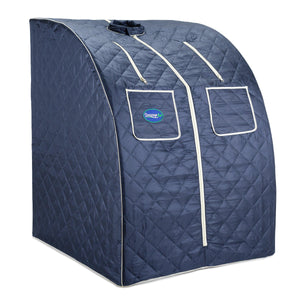 Oversized Portable Steam Sauna Spa for Home Relaxation, Satin Blue