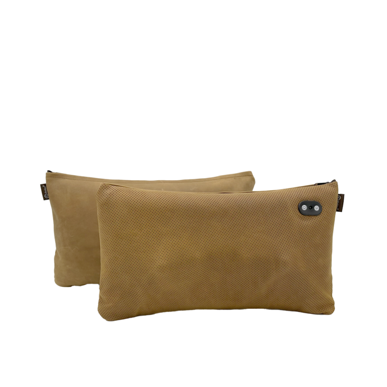 Extra Pocket Cell Phone Case in Calfskin Warm Tan