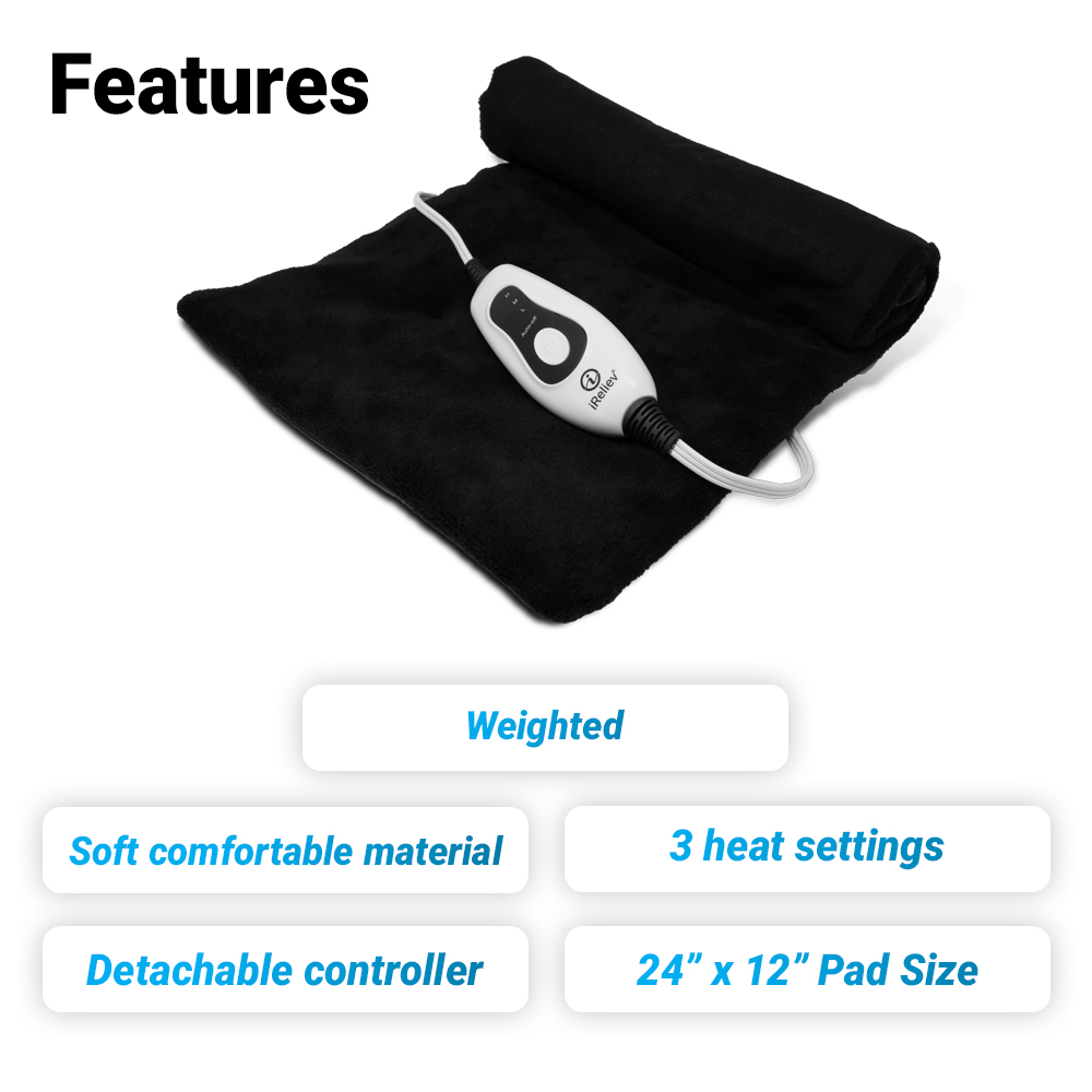 ROYGROW Weighted Heating Pad with Massager, Electric Heating Pad